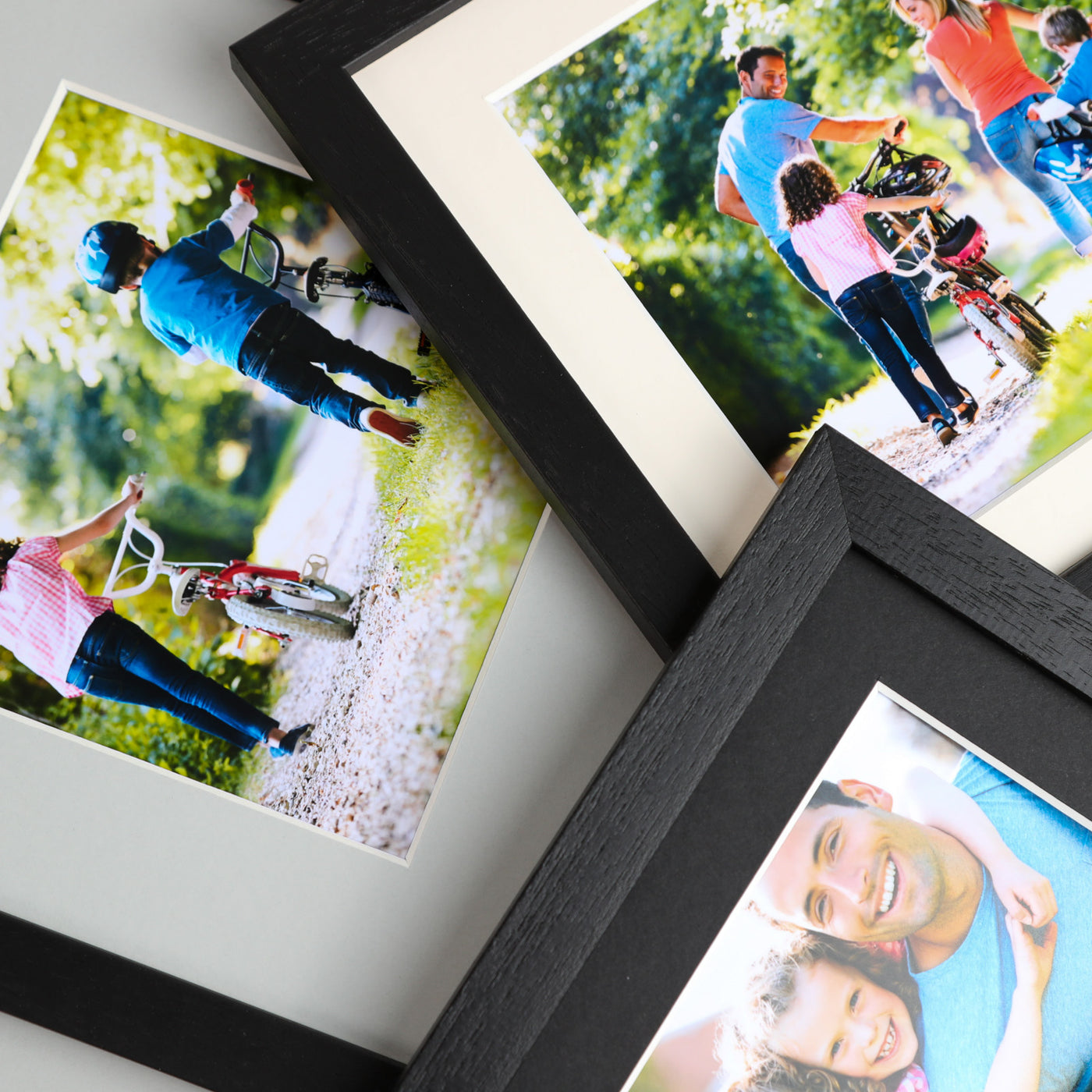 8x8 Classic Black Picture Frame with a 4x4 Mount