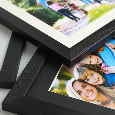 10x10 Classic Black Picture Frame with a 8x8 Mount