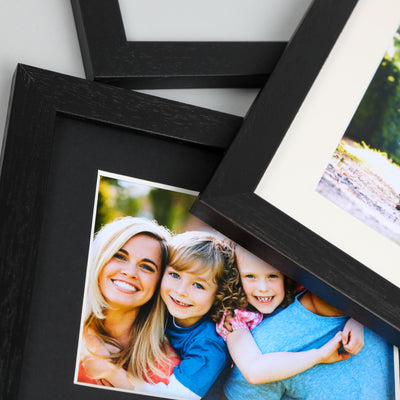 10x8 Classic Black Picture Frame with a 8x6 Mount
