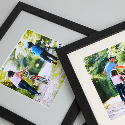 10x8 Classic Black Picture Frame to hold Two 6x4 Pictures