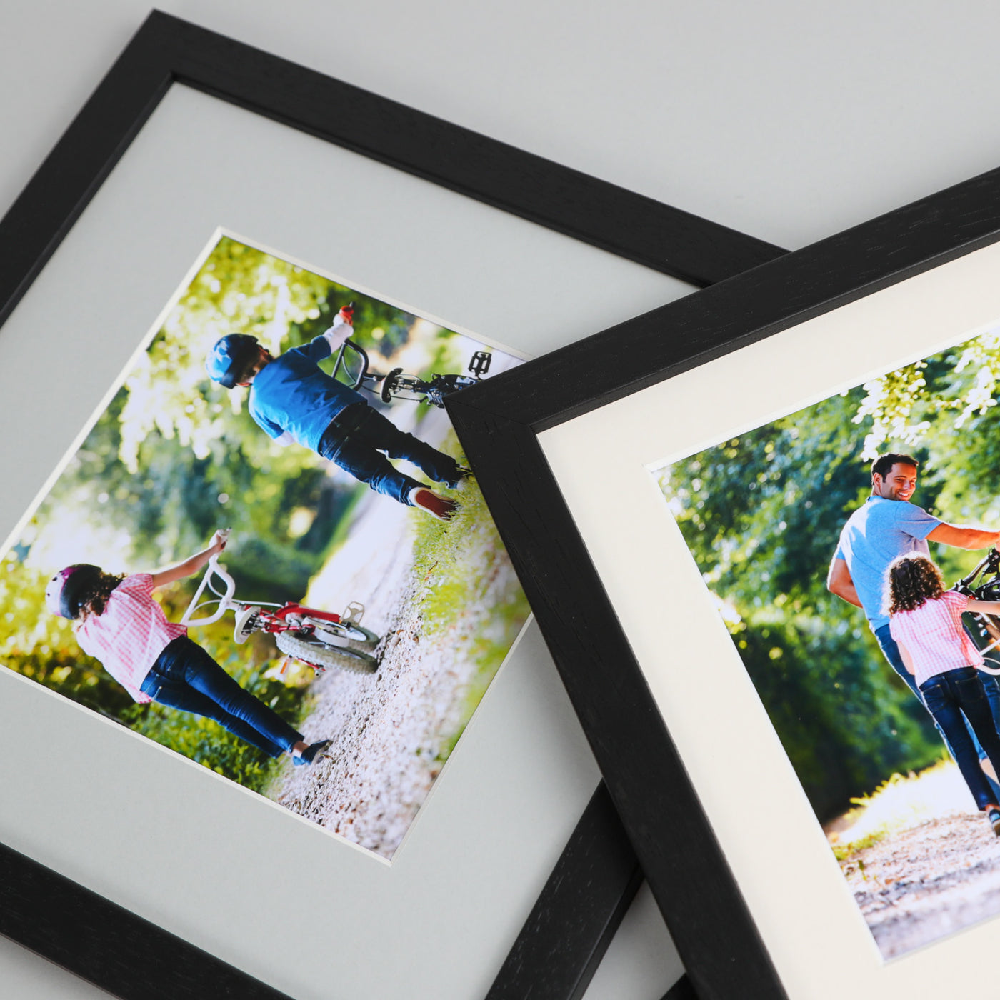 8x8 Classic Black Picture Frame with a 4x4 Mount