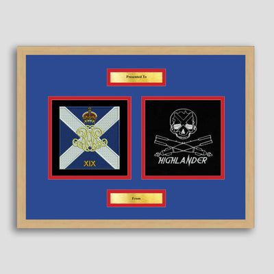 19 RA & Lloyds (Air) Troop Framed Military Embroidery Presentation