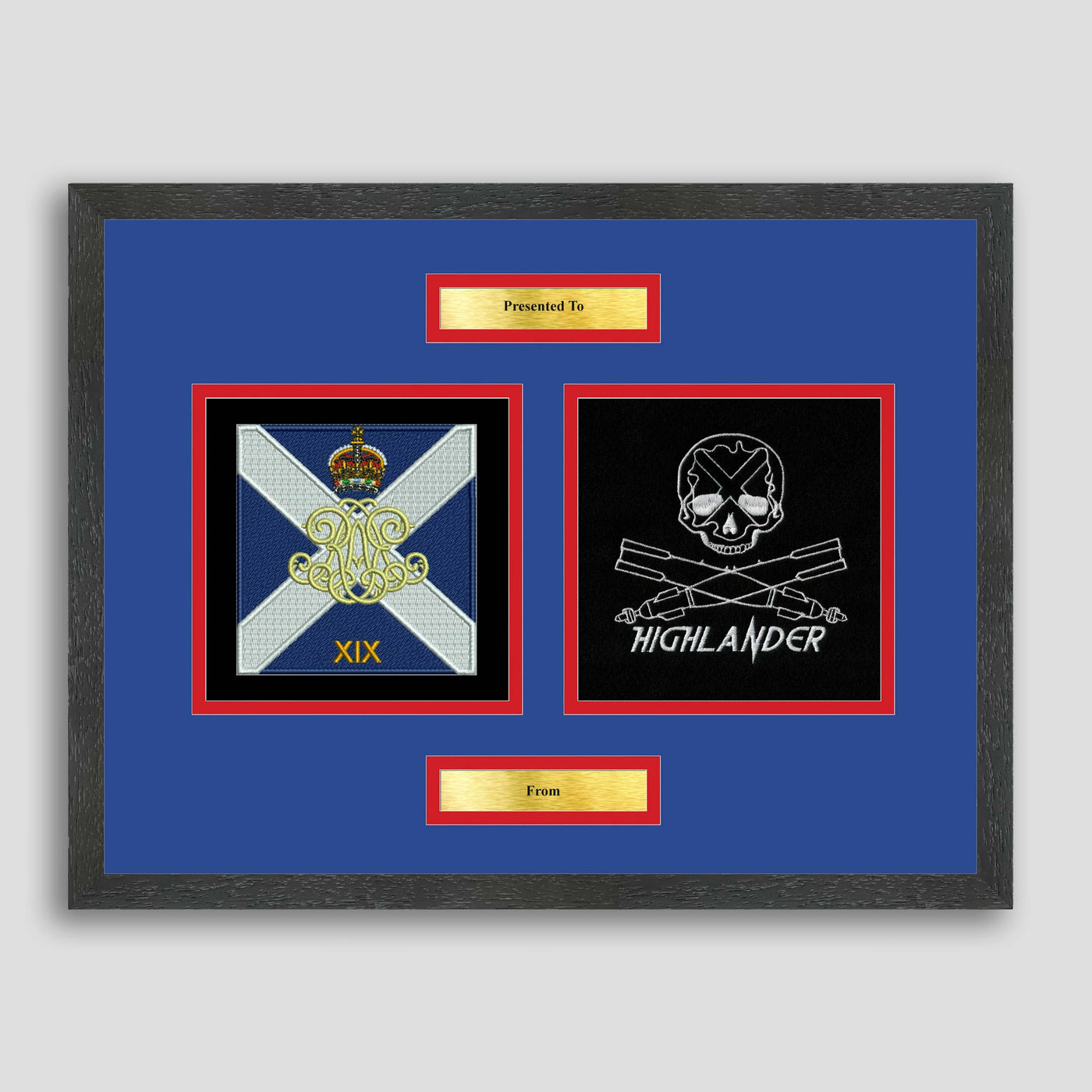 19 RA & Lloyds (Air) Troop Framed Military Embroidery Presentation