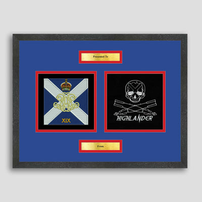 19 RA & Lloyds (Air) Troop Framed Military Embroidery Presentation