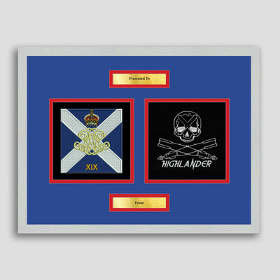 19 RA & Lloyds (Air) Troop Framed Military Embroidery Presentation