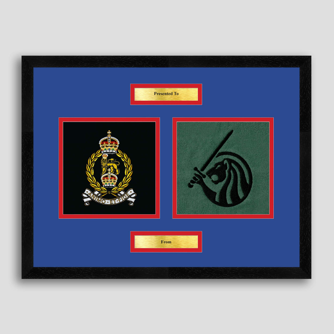 AGC & Field Army Framed Military Embroidery Presentation