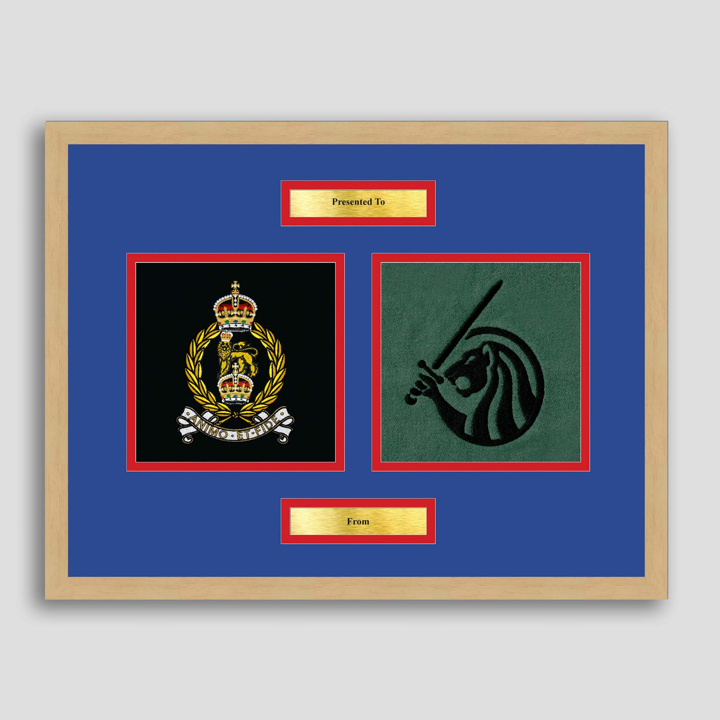 AGC & Field Army Framed Military Embroidery Presentation