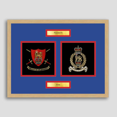 Army Training Regiment & AGC Framed Military Embroidery Presentation