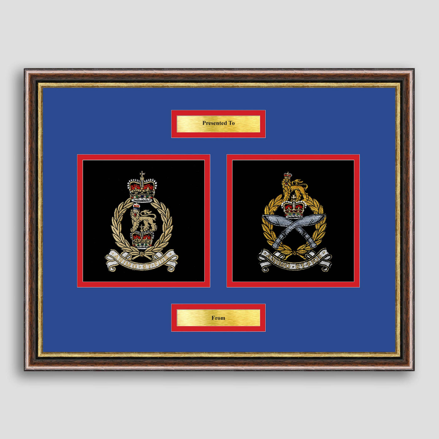 AGC SPS Corps & GSPS Framed Military Embroidery Presentation