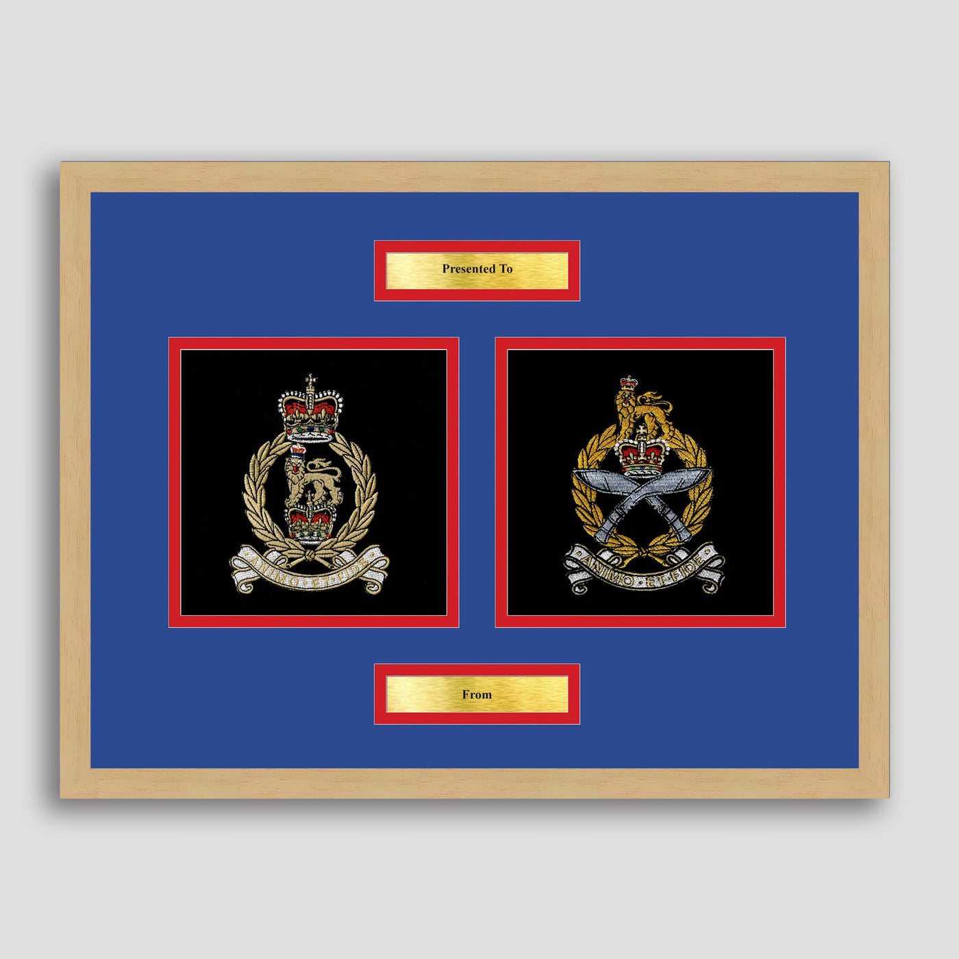 AGC SPS Corps & GSPS Framed Military Embroidery Presentation