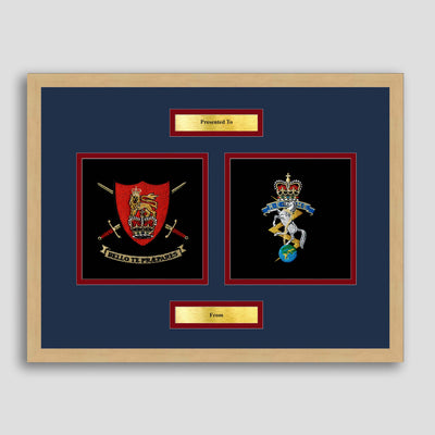 Army Training Regiment & REME Framed Military Embroidery Presentation