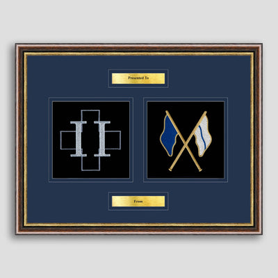 2 Medical Regiment Signalling Qualification Badge Framed Military Embroidery Presentation