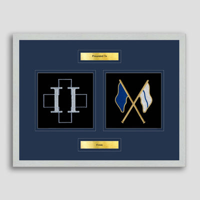 2 Medical Regiment Signalling Qualification Badge Framed Military Embroidery Presentation