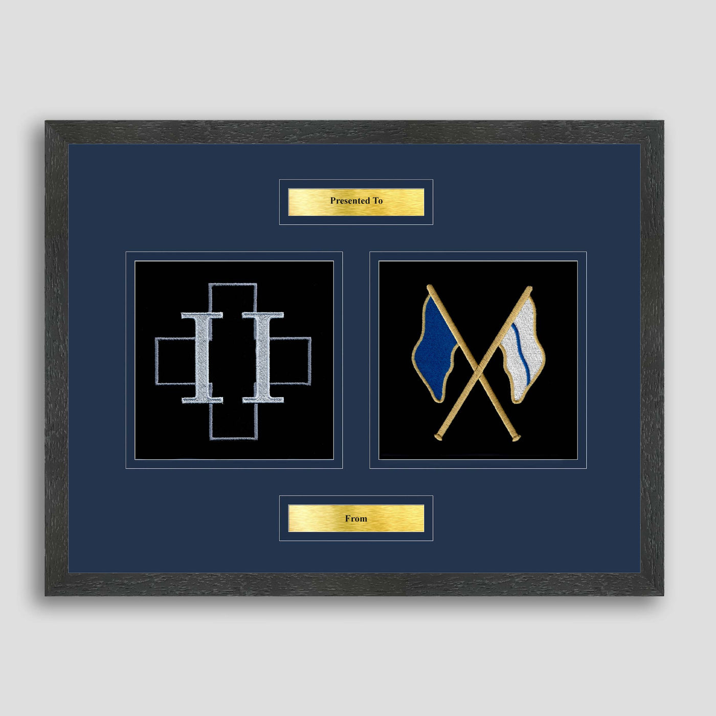 2 Medical Regiment Signalling Qualification Badge Framed Military Embroidery Presentation