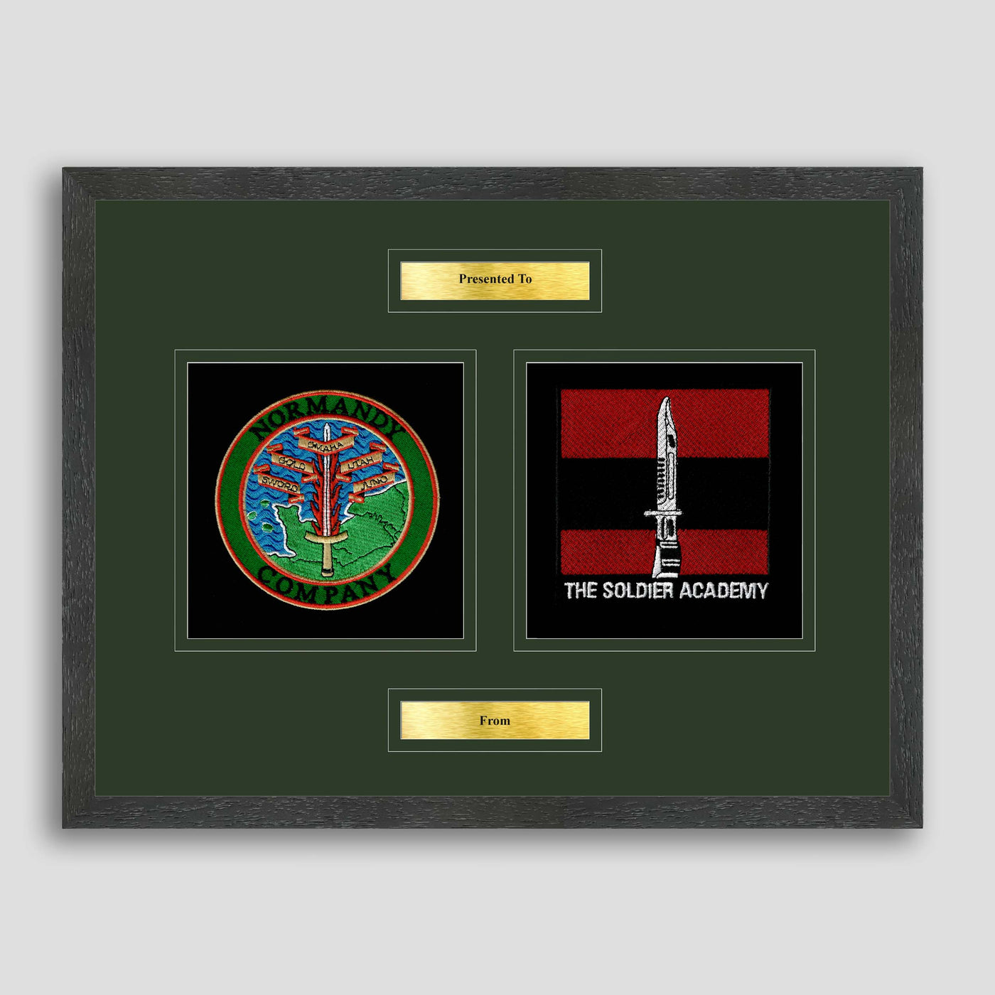 Army Training Regiment & Normandy Coy Military Embroidery Presentation