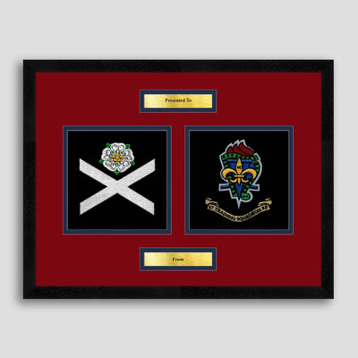 3 Royal School of Military Engineers & 57 Training Sqn Framed Military Embroidery Presentation