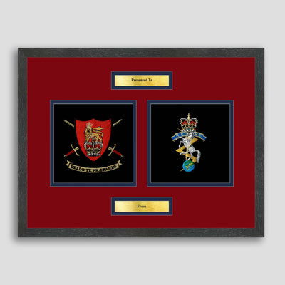 Army Training Regiment & REME Framed Military Embroidery Presentation