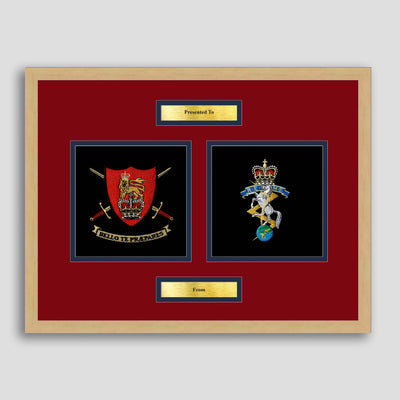 Army Training Regiment & REME Framed Military Embroidery Presentation