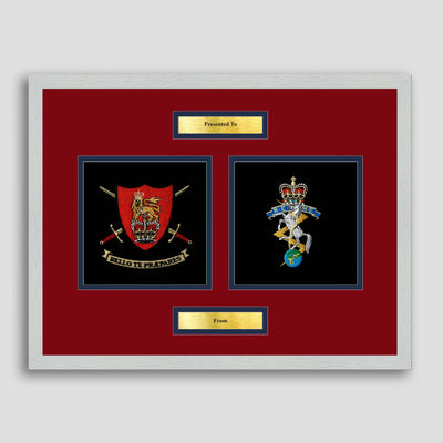 Army Training Regiment & REME Framed Military Embroidery Presentation