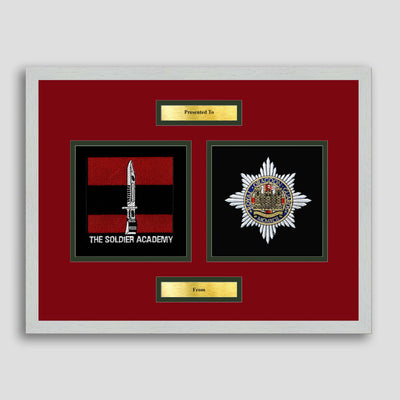 Army Training Regiment & Royal Dragoon Guards Framed Military Embroidery Presentation