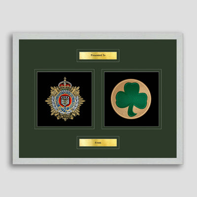 Royal Logistics Corps & 38 Irish Brigade Framed Military Embroidery Presentation