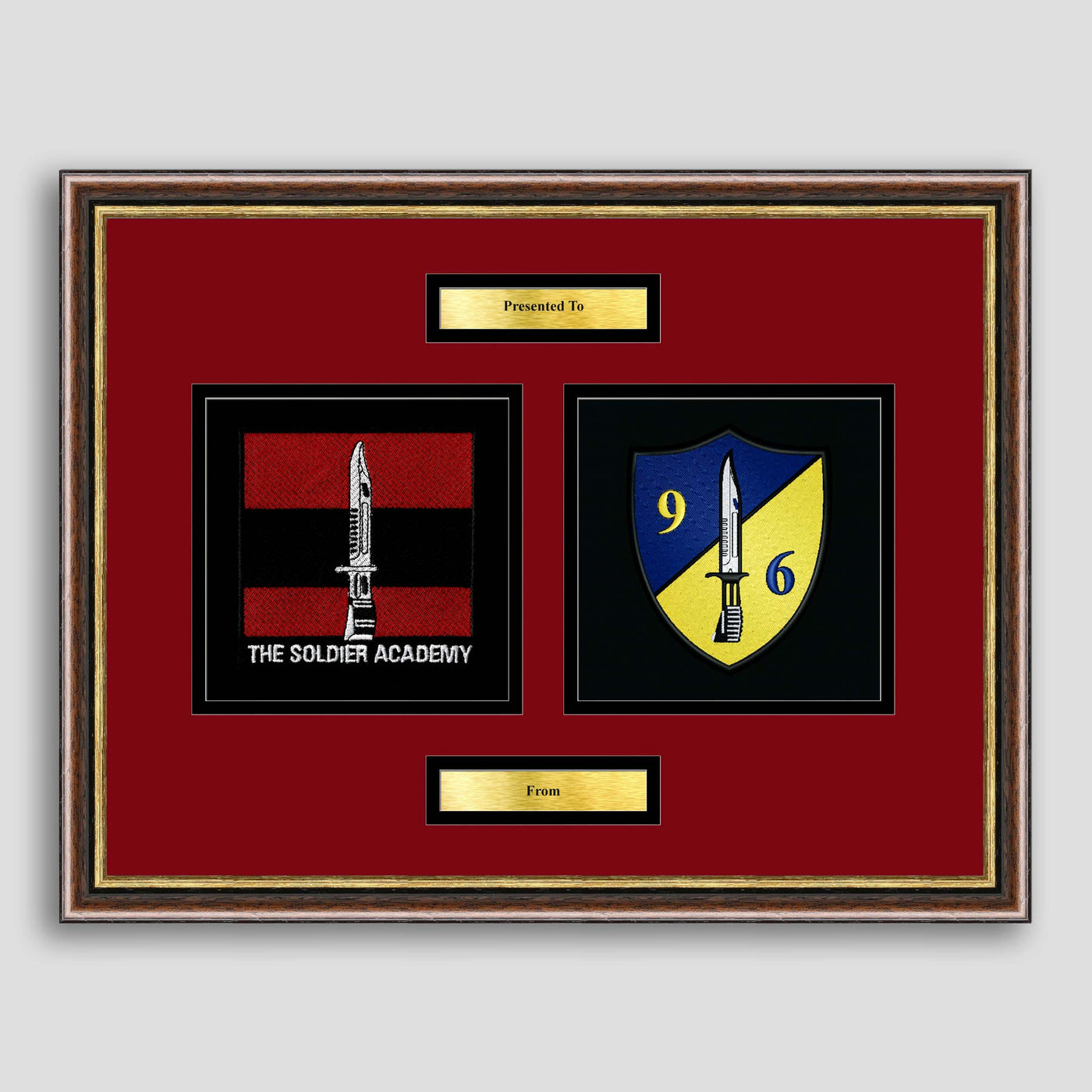 Army Training Regiment & 96 Squadron Framed Military Embroidery Presentation