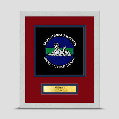 30 Squadron 1 Medical Regiment Framed Military Embroidery Presentation
