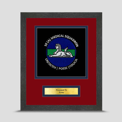 30 Squadron 1 Medical Regiment Framed Military Embroidery Presentation