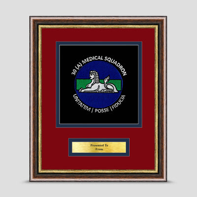 30 Squadron 1 Medical Regiment Framed Military Embroidery Presentation