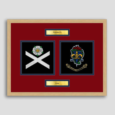 3 Royal School of Military Engineers & 57 Training Sqn Framed Military Embroidery Presentation