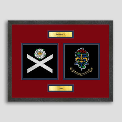 3 Royal School of Military Engineers & 57 Training Sqn Framed Military Embroidery Presentation