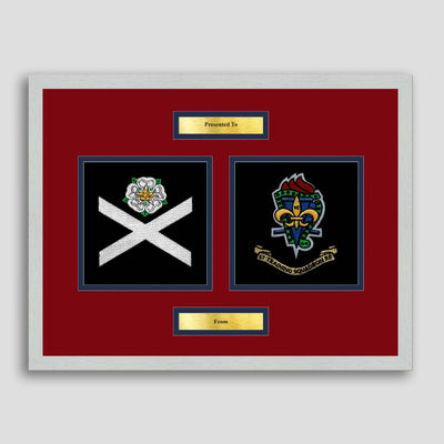 3 Royal School of Military Engineers & 57 Training Sqn Framed Military Embroidery Presentation