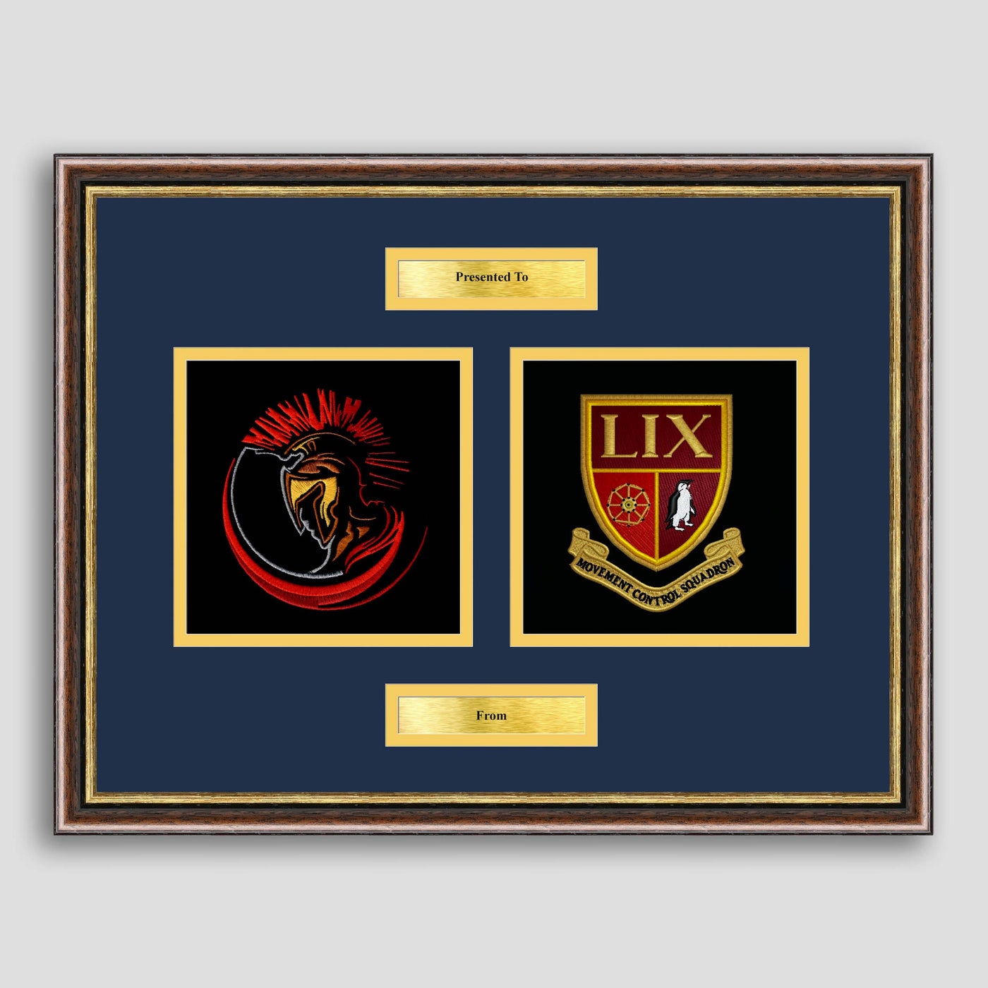 29 Royal Logistics Corps & 59 Movement Control Squadron Framed Military Embroidery Presentation