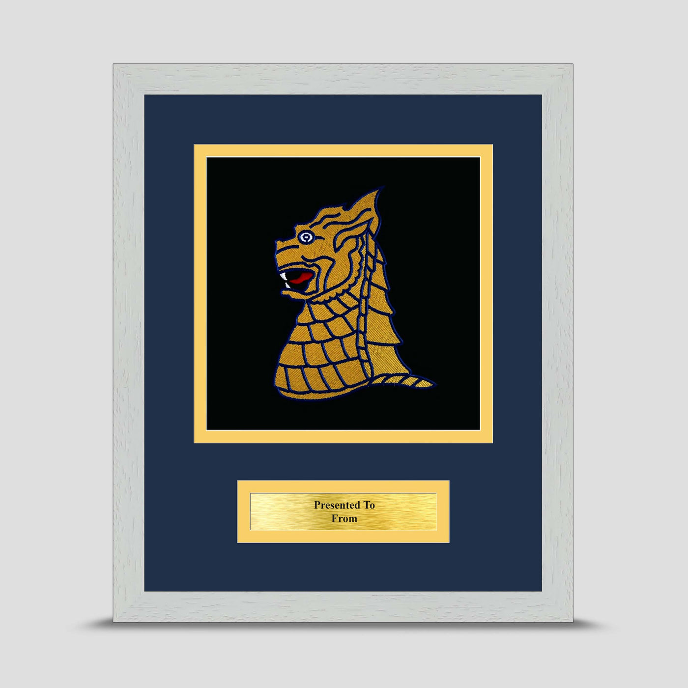 77th Brigade Framed Military Embroidery Presentation