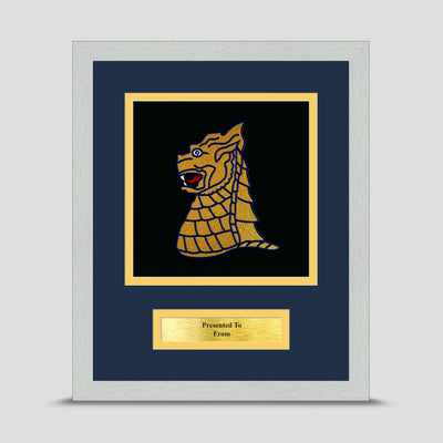 77th Brigade Framed Military Embroidery Presentation