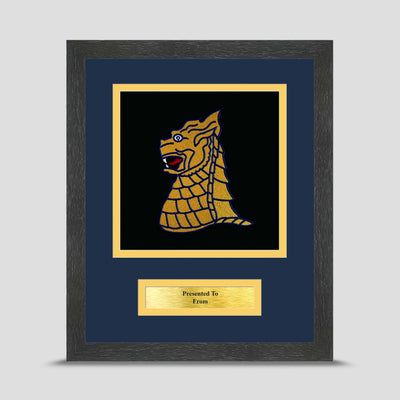 77th Brigade Framed Military Embroidery Presentation
