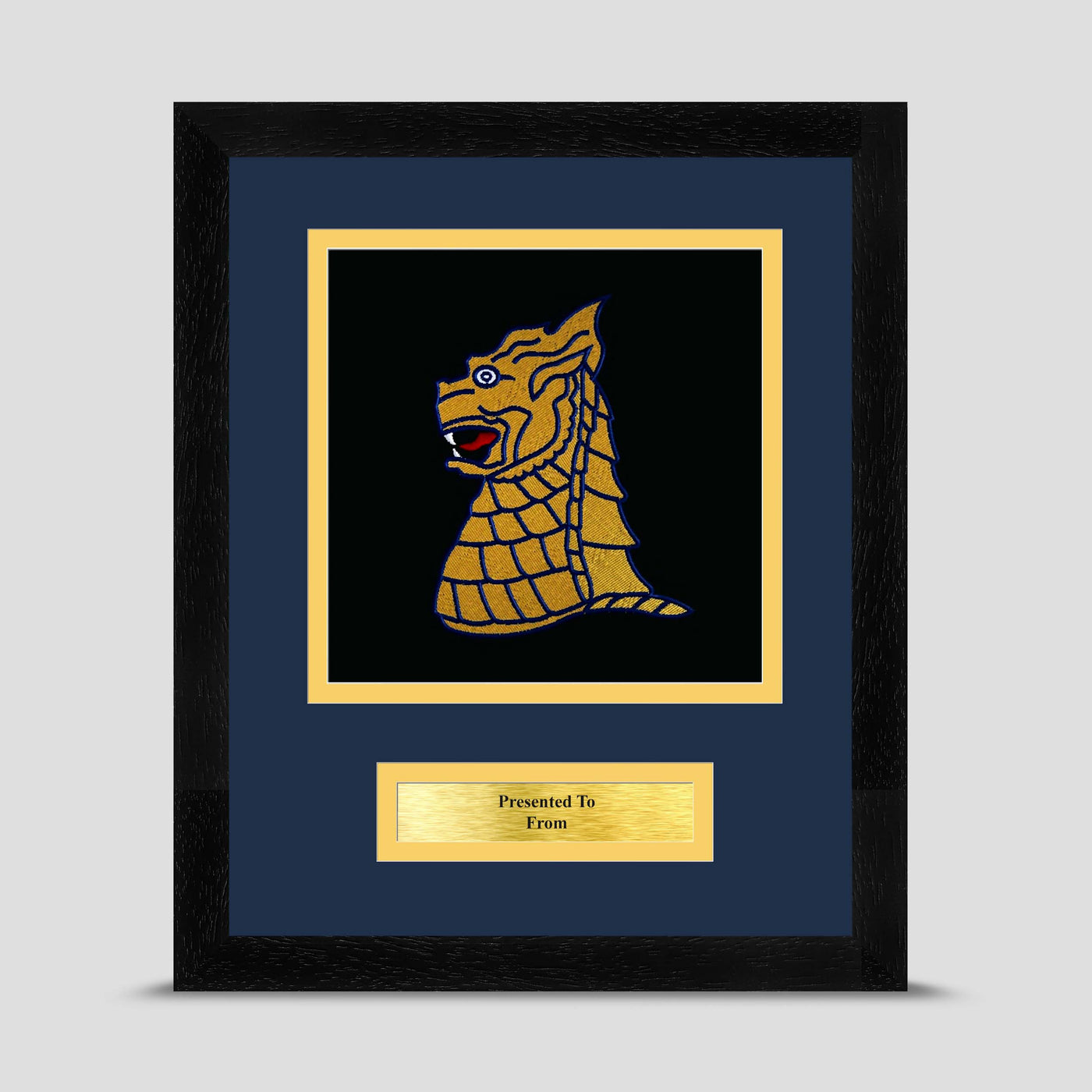 77th Brigade Framed Military Embroidery Presentation