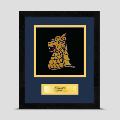 77th Brigade Framed Military Embroidery Presentation