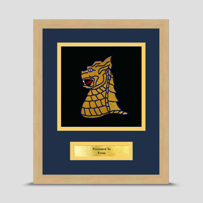 77th Brigade Framed Military Embroidery Presentation