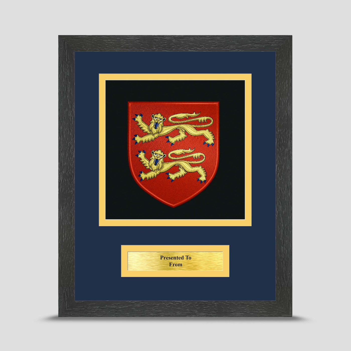 Normandy Company Framed Military Embroidery Presentation