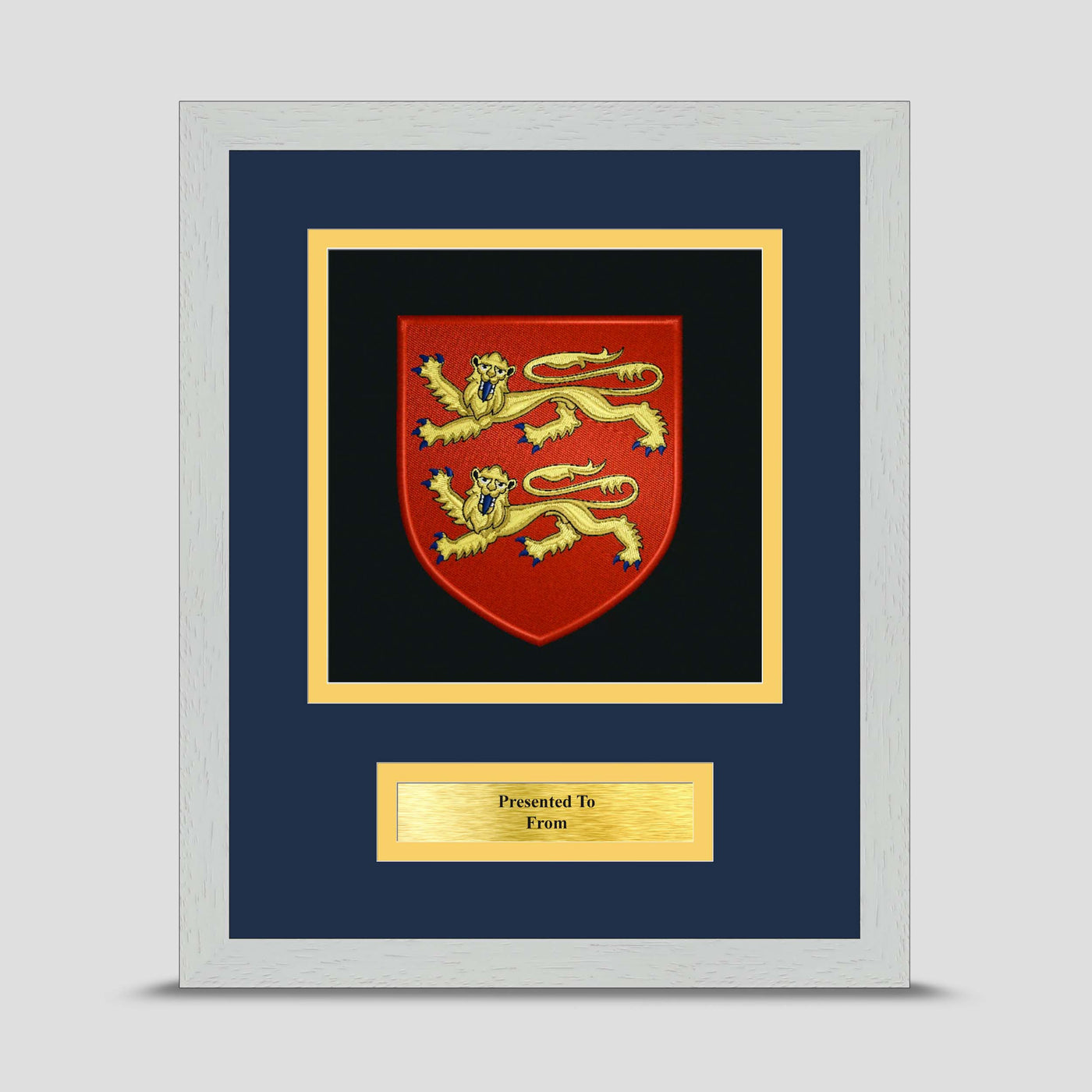 Normandy Company Framed Military Embroidery Presentation