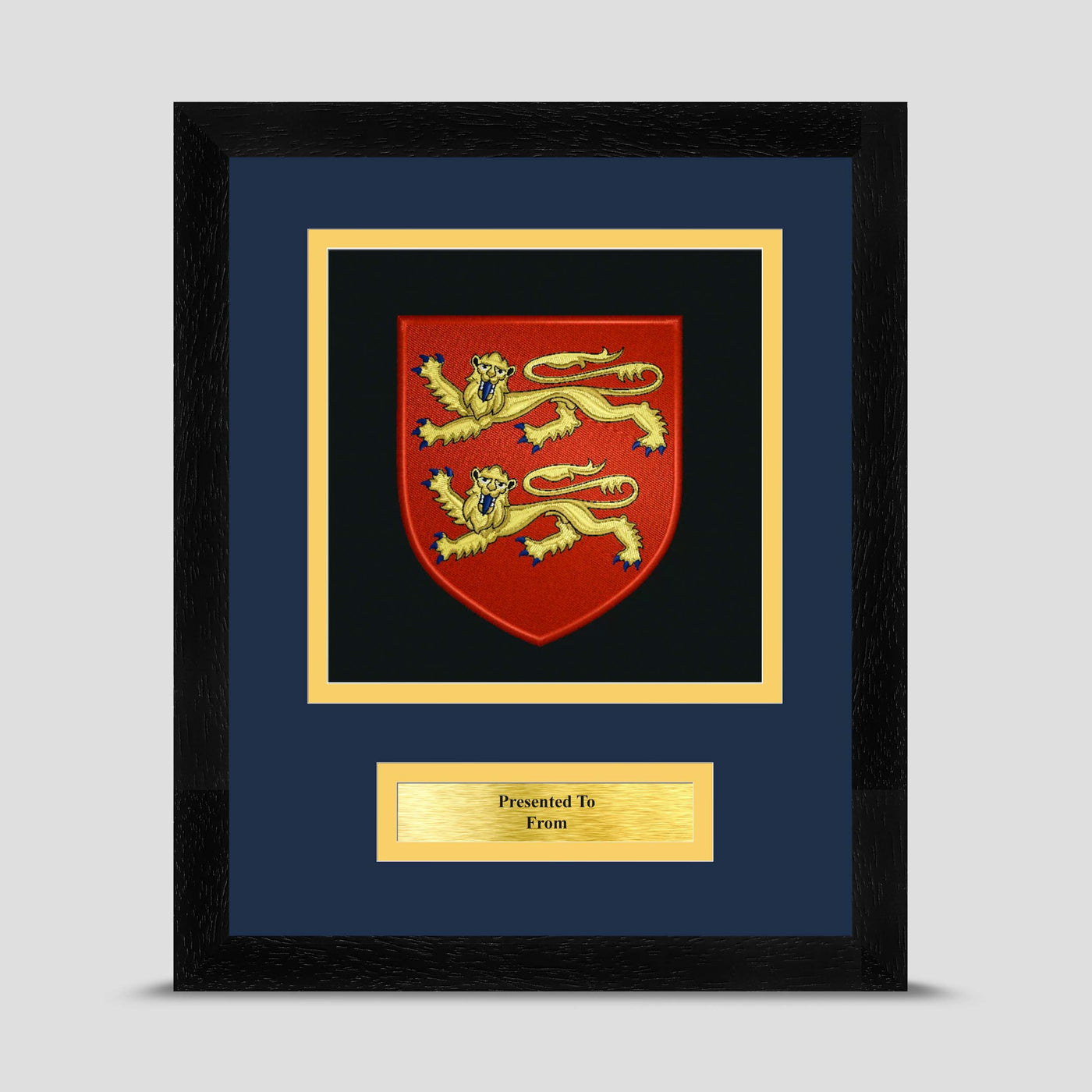 Normandy Company Framed Military Embroidery Presentation