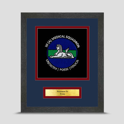 30 Squadron 1 Medical Regiment Framed Military Embroidery Presentation