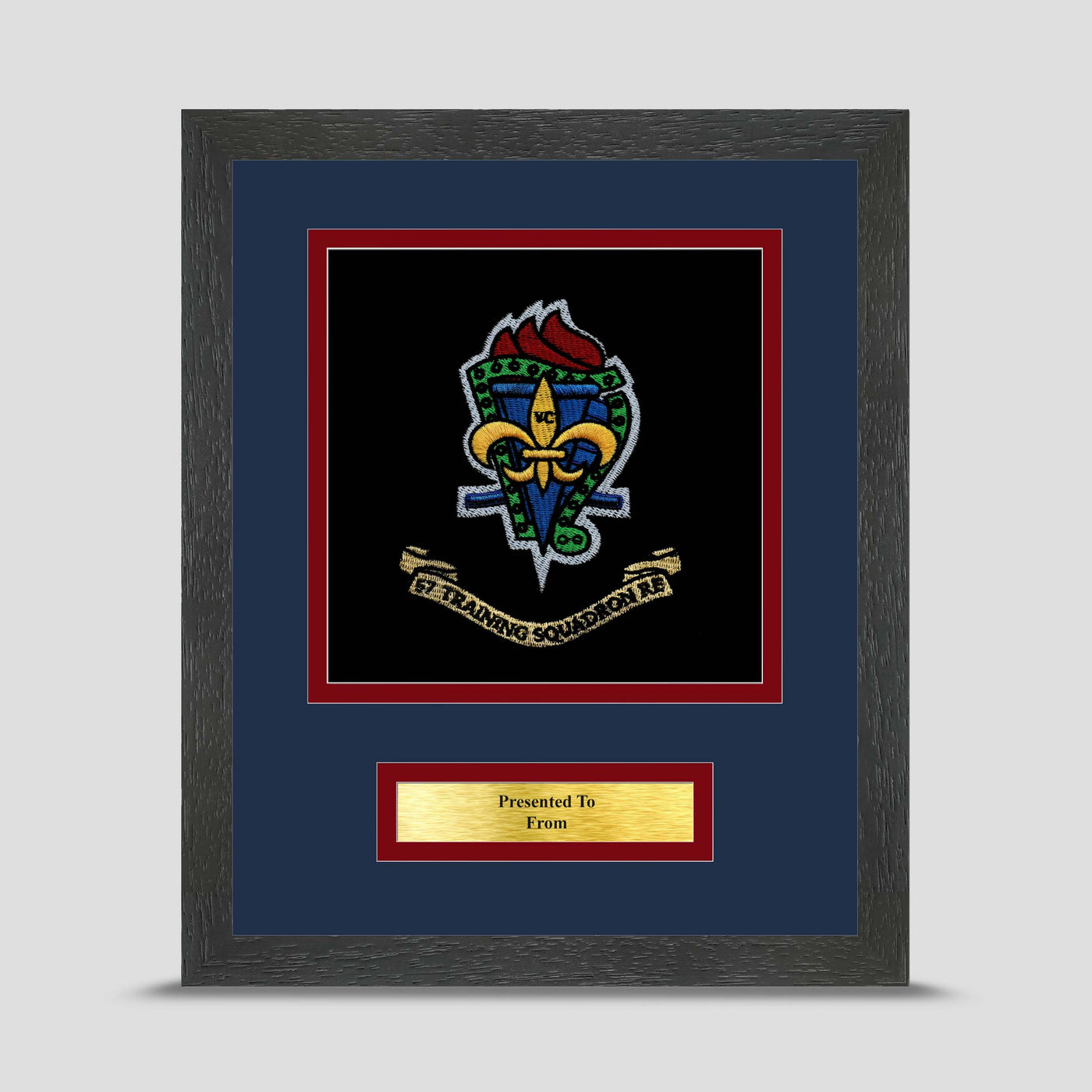 57 Training Squadron, 3 RSME Framed Military Embroidery Presentation