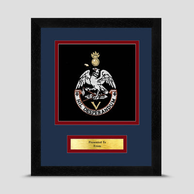 5 Squadron 22 Royal Engineers Framed Military Embroidery Presentation