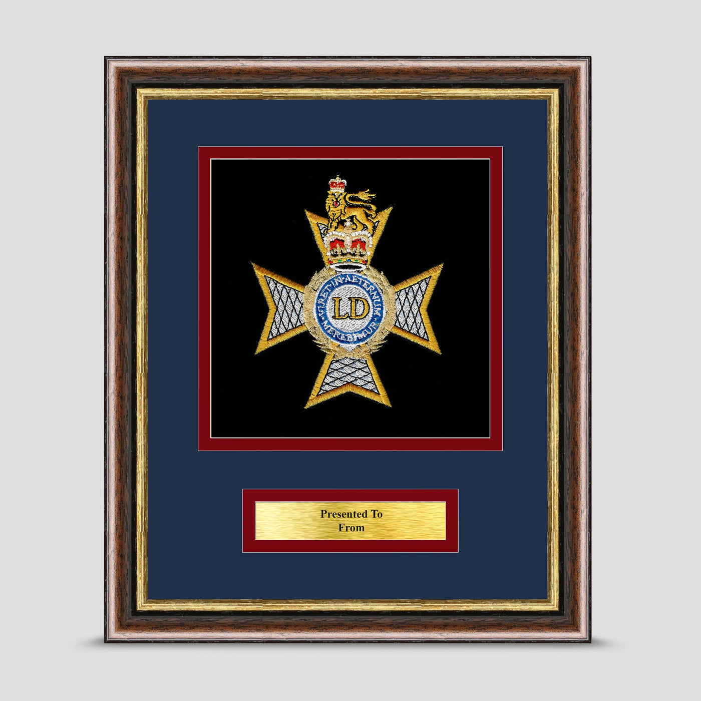 Light Dragoons Framed Military Embroidery Presentation