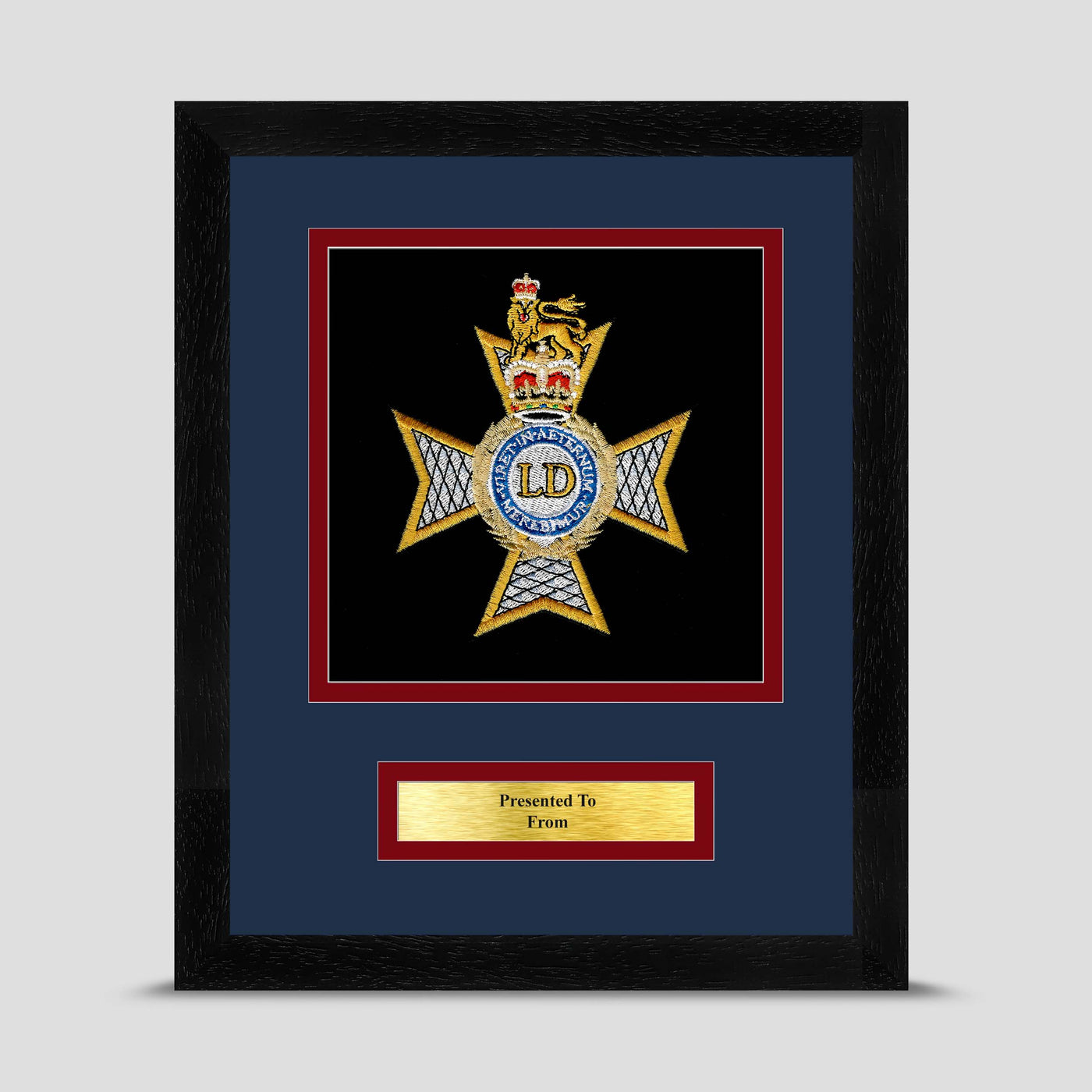 Light Dragoons Framed Military Embroidery Presentation
