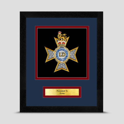 Light Dragoons Framed Military Embroidery Presentation