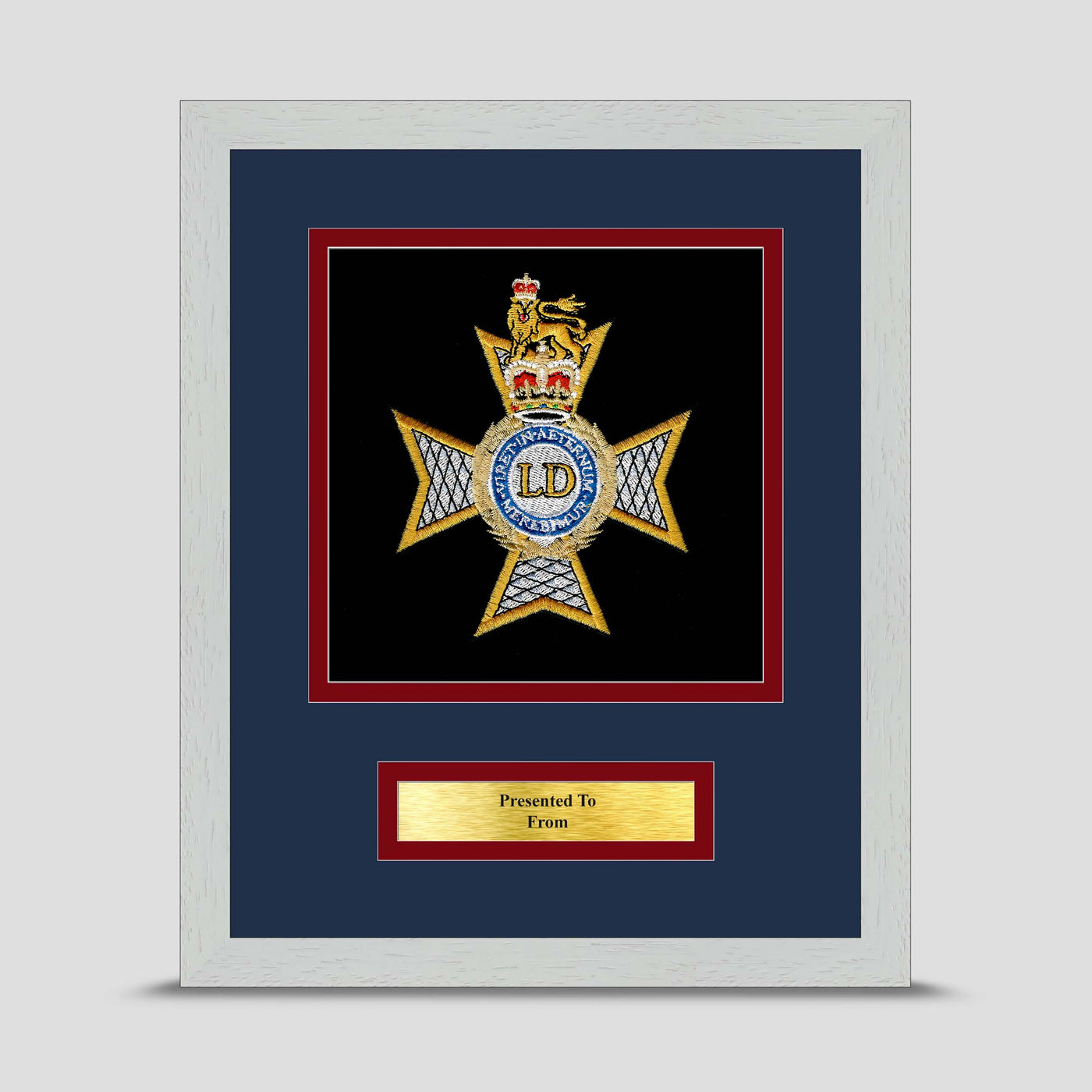 Light Dragoons Framed Military Embroidery Presentation