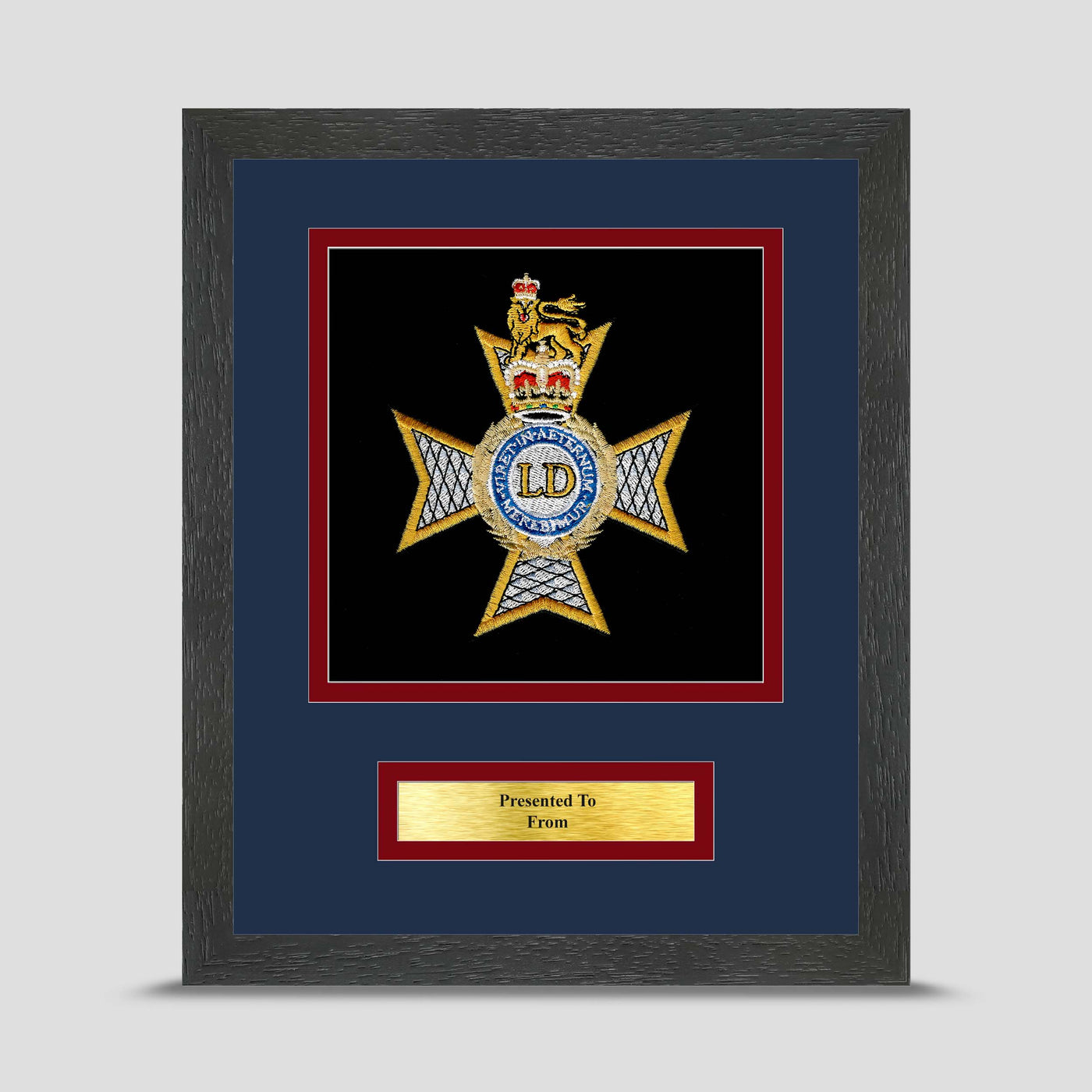 Light Dragoons Framed Military Embroidery Presentation